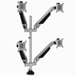 Desky Quad Monitor Arm - Silver