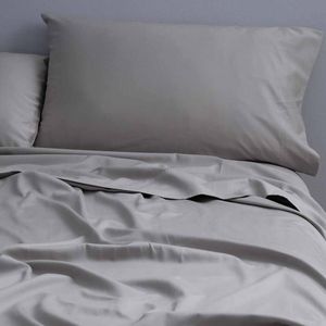 Canningvale Carrara King Bed Fitted Sheet Set Alessia Bamboo Cotton Perla Grey
