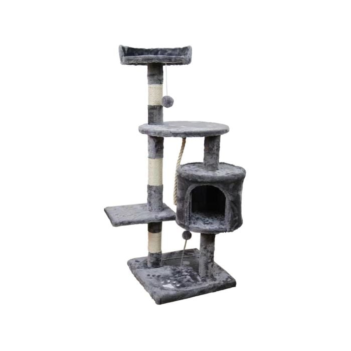 Furtastic 110cm Cat Tree Scratching Post - Silver Grey