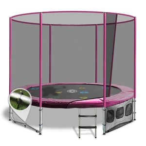 Oz Trampolines Summit Round 8 Ft. Above Ground Trampoline - Pink