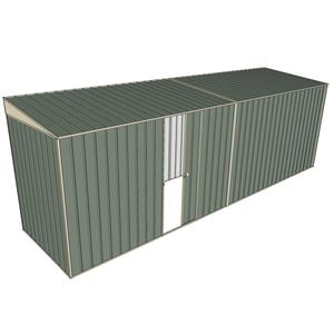 Build-a-Shed 1.5 x 6 x 2m Single Sliding Side Door Skillion Shed - Green