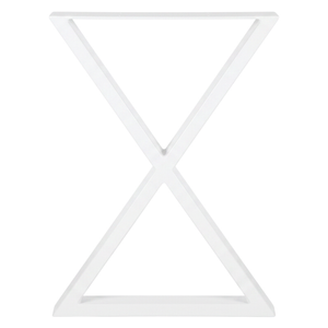 Rapid 500 x 732 x 50mm White Steel Tube San Pedro Desk Leg