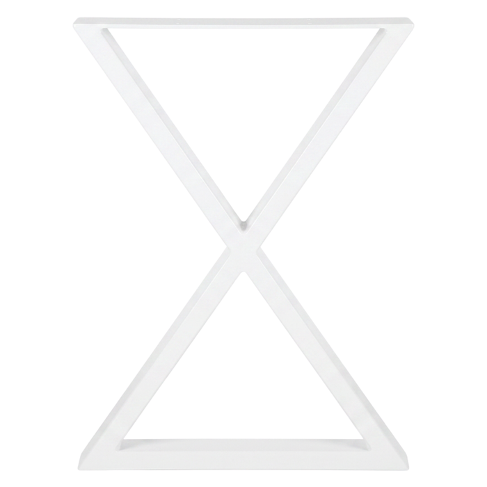 Rapid 500 x 732 x 50mm White Steel Tube San Pedro Desk Leg