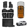Floor Mats Boot Liner Set For Mercedes-benz Glc 2015-2022 All Weather Heavy Duty Trunk Cargo Kick Back Seat Protector Cover