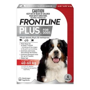 Frontline Plus Dog 40-60Kg X/Large 6PK Red  WFPDXL6