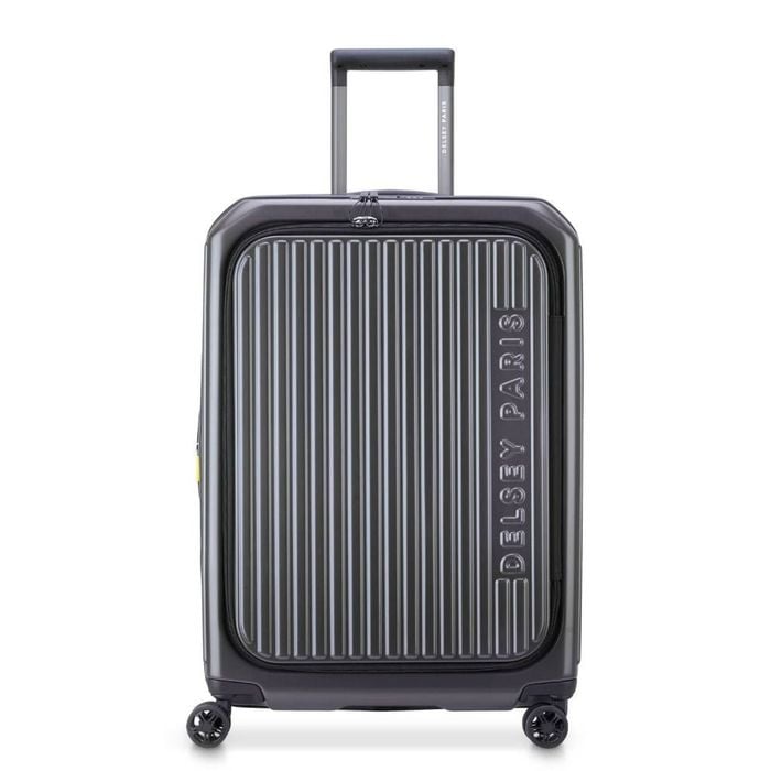 Delsey Securitime Zip Top Opening 66cm Medium Exp Luggage - Anthracite
