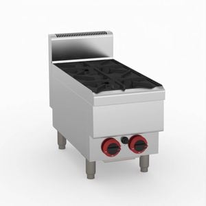 Gasmax Benchtop Natural Gas 2 Burner Cooktop W/ Splashback  - Commercial Gas Cooktops (jus-tr-2b)