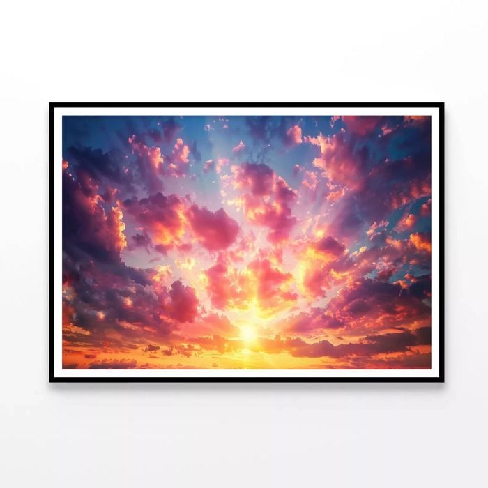 Sunset over the Ocean  Print 100% Australian Made 120x90cm  (Poster)