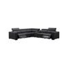Genuine Leather 6 Seater Corner Sofa With 2 Electric Recliners And Reversible Console in Black Colour