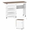 Costway Folding Sewing Table Mobile Craft Station Desk Storage Cabinet