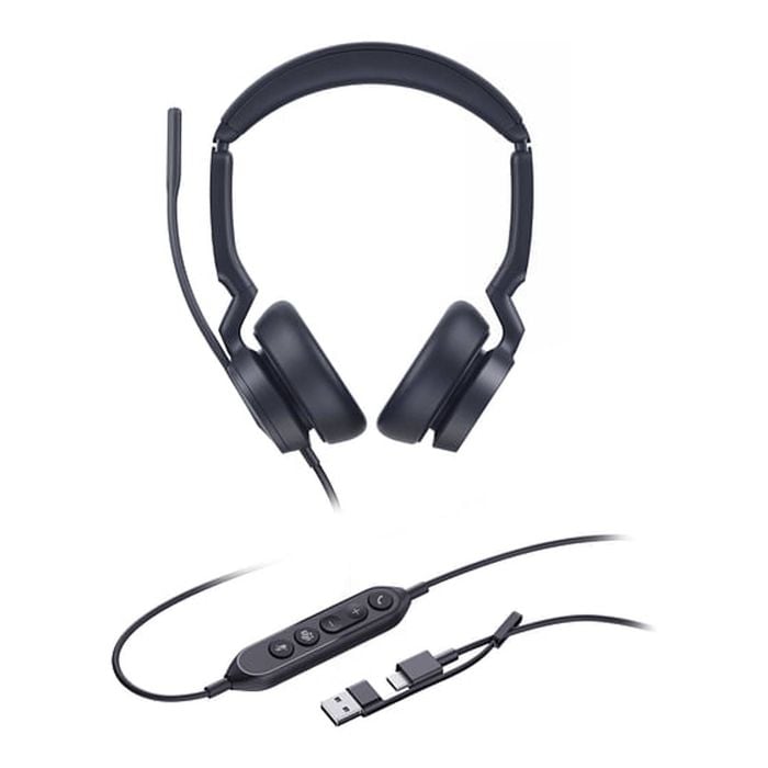 Yealink Uh46 Dual Teams Usb-c/a Ms Headset Noise Cancelling Mic [uh46-d-ms-c/a]
