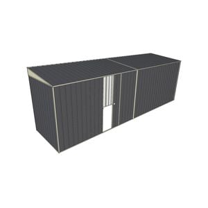 Build-a-Shed 1.5 x 6 x 2m Single Sliding Side Door Skillion Shed - Grey