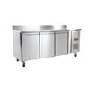 Polar Triple Door Counter Fridge U-series With Upstand 417ltr Commercial Kitchen Refrigerator