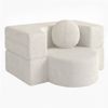 Familand 100cm Convertible Memory Foam Sofa Bed In Cream