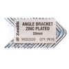 Zenith 20mm Zinc Plated Angle Bracket - 16 Pack