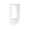 Lugna 2048 x 900 x 580mm White Hangrail 2 Drawer Storage Cabinet