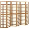 vidaXL Solid Fir Wood 6-Panel Room Divider/Trellis 242.5x180 cm Furniture