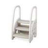 Costway 3-step Stool Kidren Learning Toilet Potty Training Helper Kid Standing Tower Kitchen Bathroom Grey