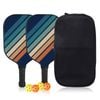 Catzon Pickleball Paddle Set Lightweight Fiberglass Surface Paddles Set Of 2 With 4 Balls 1 Bag-blackyellow