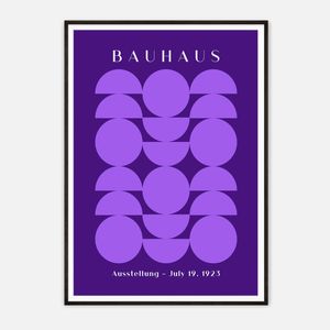 Galrie Bauhaus Exhibition Art Print - July 19, 1923 - Modernist Geometric Design, Black Frame, A1 60 x 84cm (23 x 33inch)