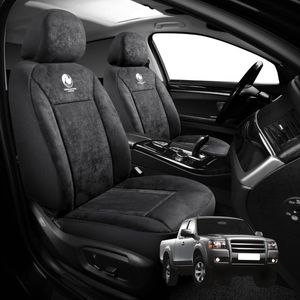 Australian Goose Edition Front Seat Covers for Ford Ranger 2006 - 2011 (PJ/PK) - Suede, Universal Fit - Black