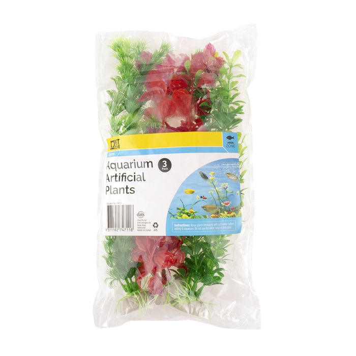 Pet Zone Aquarium Artificial Plants - 3 Pack