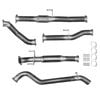 Ignite Exhausts Turbo Back For Toyota Hilux 3l D4d 3" No Cat With Hotdog Raw Aluminised Steel