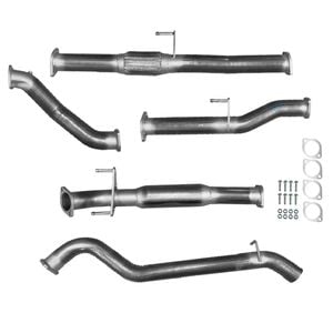 Ignite Exhausts Turbo Back For Toyota Hilux 3l D4d 3" No Cat With Hotdog Raw Aluminised Steel