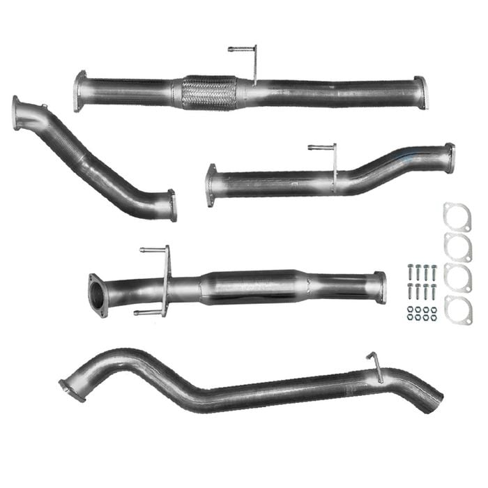 Ignite Exhausts Turbo Back For Toyota Hilux 3l D4d 3" No Cat With Hotdog Raw Aluminised Steel