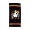 Flor de la Mar Black Cotton Beach Towel