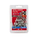 Zenith 10G x 30mm Galvanised Wafer Head Metal Screw - 50 Pack