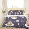 3D Cartoon Space Sloth Quilt Cover Set Bedding Set Pillowcases 100