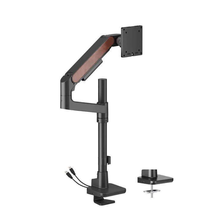 Brateck Fusion Heavy-duty Monitor Arm Usb-a/c 17–49" - Black