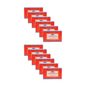 12PK Satya Home Fragrance Scented Incense Sticks Packet Set 15gm Drag Blood