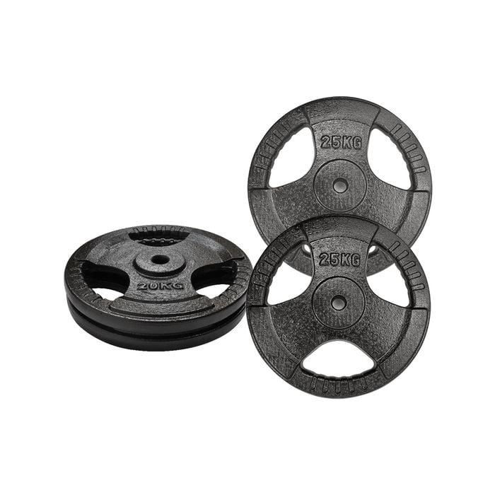 90kg Standard Cast Iron Weight Plate Set - 20kg x2 + 25kg x 2