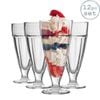 Argon Tableware 350ml Ice Cream Sundae Glasses - Set Of 12 Milkshake Glasses Dessert Cups With Footed Base Ice Cream Bow