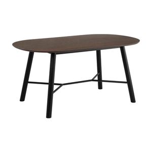 Modern Furniture HAROLD Dining Table 160cm - Walnut & Black