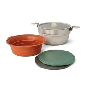 Sea To Summit Detour Essentials Camp Kitchen 4 Piece Kit (5l Pot Set With Colan