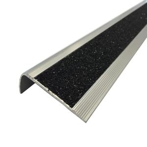 Roberts 3.6m Black Bull Stairnose Trim With Carborundum Insert - 5 Pack
