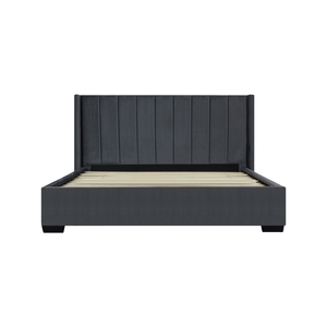 Hotshoppa Mayfair Charcoal Velvet Bed Frame Queen