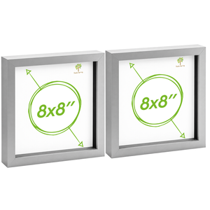 Nicola Spring Acrylic 3d Box Photo Frames - 8" X 8" - Pack Of 2