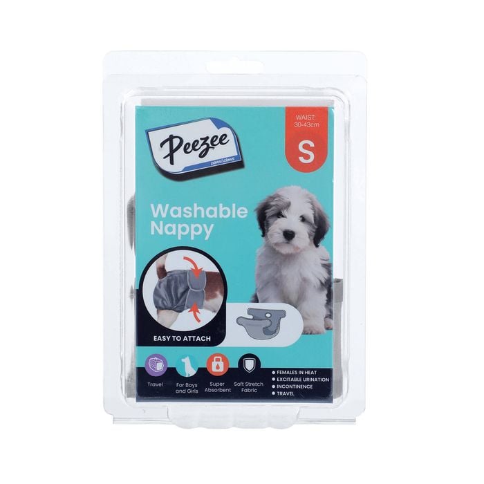 Paws & Claws 21.5 x 28cm Small Peezee Washable Pet Nappy
