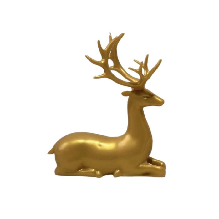 P&P Gold Plastic Christmas Reindeer Tabletop Ornament Holiday Home Decoration Accent