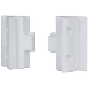 Solar Panel Side Mounting Brackets - White ABS Pair for Caravan RV Roof Mount