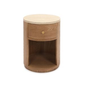 Genex Designs 40 cm Walnut Paulo Bedside Table