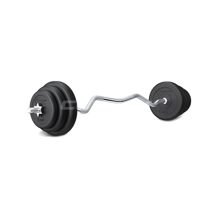 CORTEX 40kg EnduraCast Curl Bar Weight Set