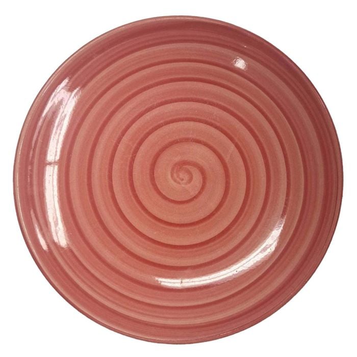 Tuscan Red Hill Ceramic Side Plate Tableware Dinnerware Pink/peach 18cm