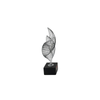 Elegant Collections Small Black/Silver Ribbon Decorative Sculpture