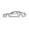 Ignite Laser Lexus SC400 Silhouette Metal Wall Art Rustic Metal 47inch/120cm
