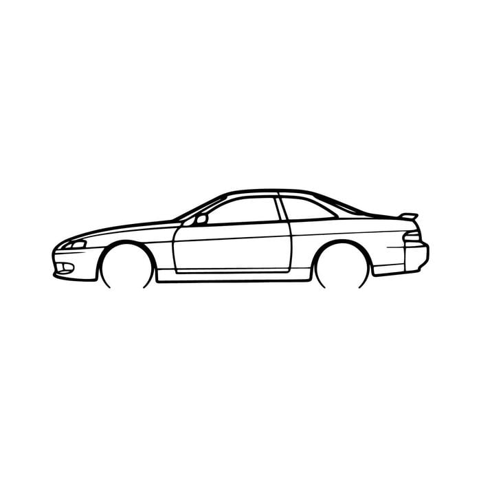 Ignite Laser Lexus SC400 Silhouette Metal Wall Art Rustic Metal 47inch/120cm